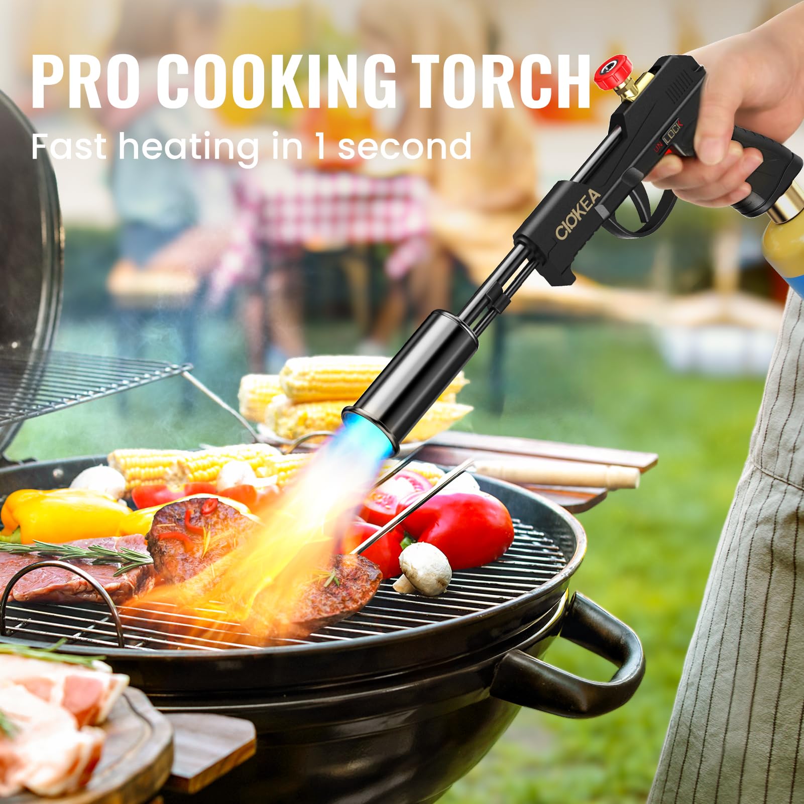 Chi⭐︎Kook POWERFUL Propane Torch, 4500°, Adjustable Kitchen Cooking Torch